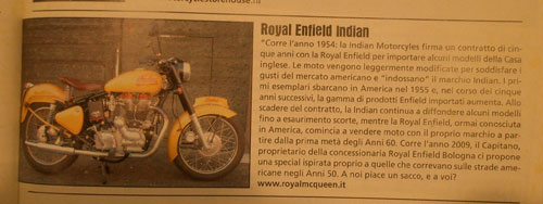 Royal Enfield - Bikers Life Luglio 2009