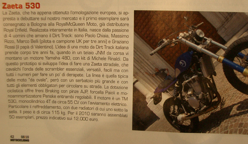 Royal Enfield - Motociclismo 08 2010